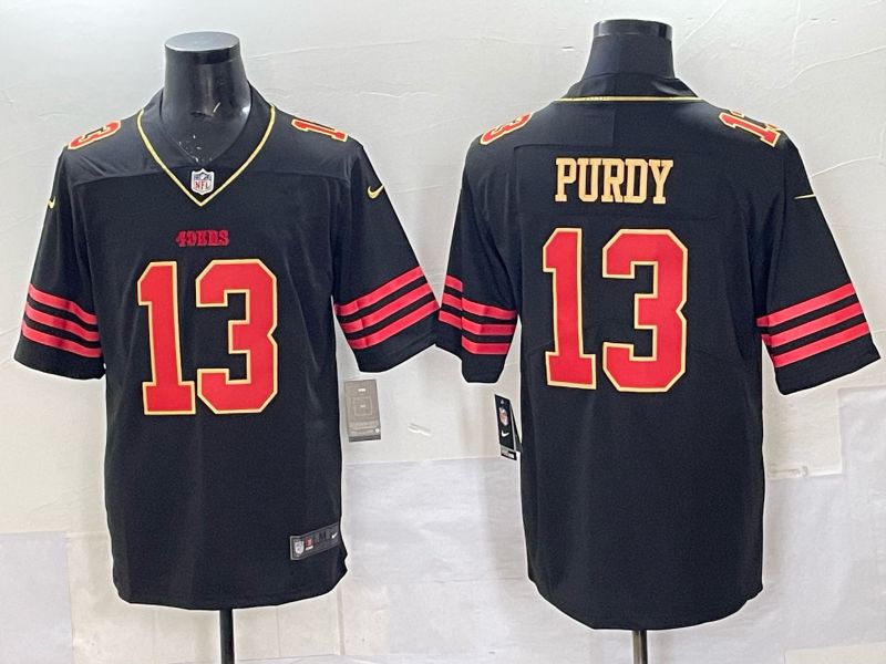 Men 2025 Nike San Francisco 49ers 13 Purdy Black Limited NFL Jersey style 0061